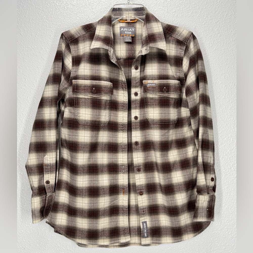 Ariat Rebar Flannel Plaid DuraStretch Work Shirt Women’s Medium